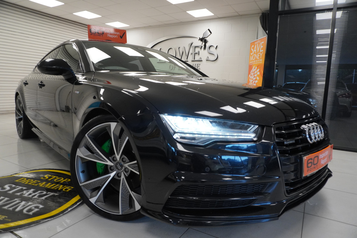 2013 AUDI A7 3.0 TDi QUATTRO 204 BHP BLACK EDITION AUTOMATIC with BLACK LEATHER & SAT NAV (5 SEATER)