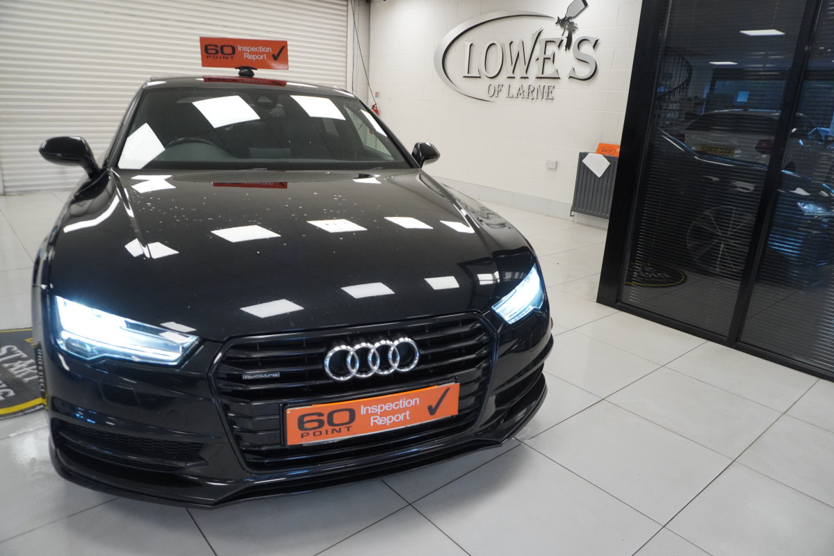 2013 AUDI A7 3.0 TDi QUATTRO 204 BHP BLACK EDITION AUTOMATIC with BLACK LEATHER & SAT NAV (5 SEATER)
