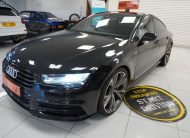 2013 AUDI A7 3.0 TDi QUATTRO 204 BHP BLACK EDITION AUTOMATIC with BLACK LEATHER & SAT NAV (5 SEATER)