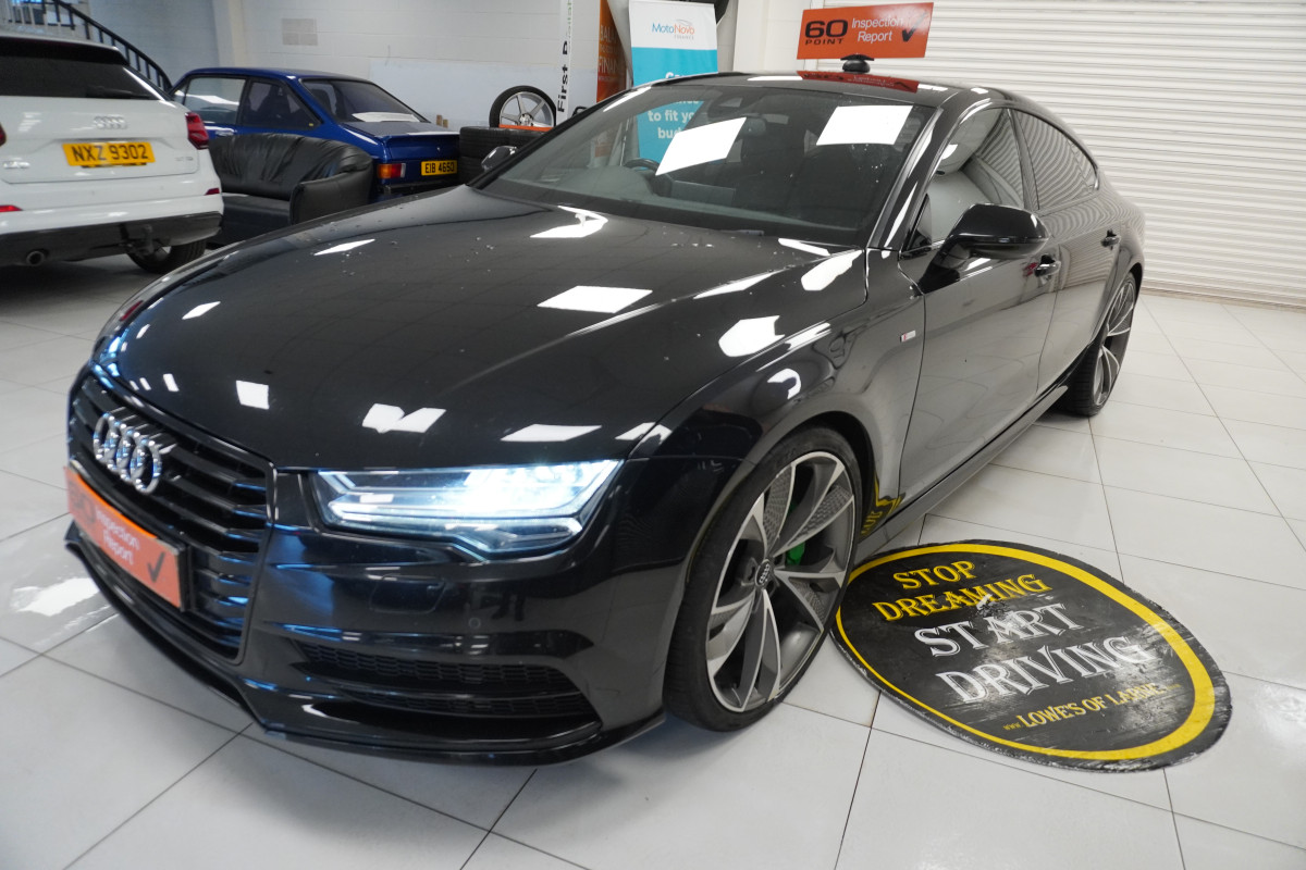 2013 AUDI A7 3.0 TDi QUATTRO 204 BHP BLACK EDITION AUTOMATIC with BLACK LEATHER & SAT NAV (5 SEATER)