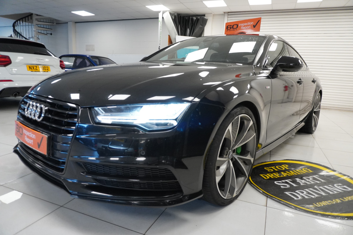 2013 AUDI A7 3.0 TDi QUATTRO 204 BHP BLACK EDITION AUTOMATIC with BLACK LEATHER & SAT NAV (5 SEATER)