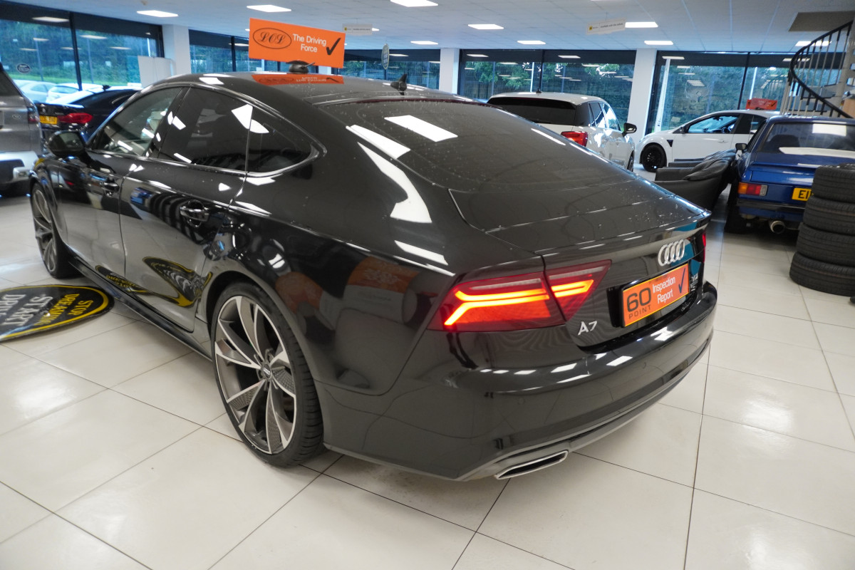 2013 AUDI A7 3.0 TDi QUATTRO 204 BHP BLACK EDITION AUTOMATIC with BLACK LEATHER & SAT NAV (5 SEATER)