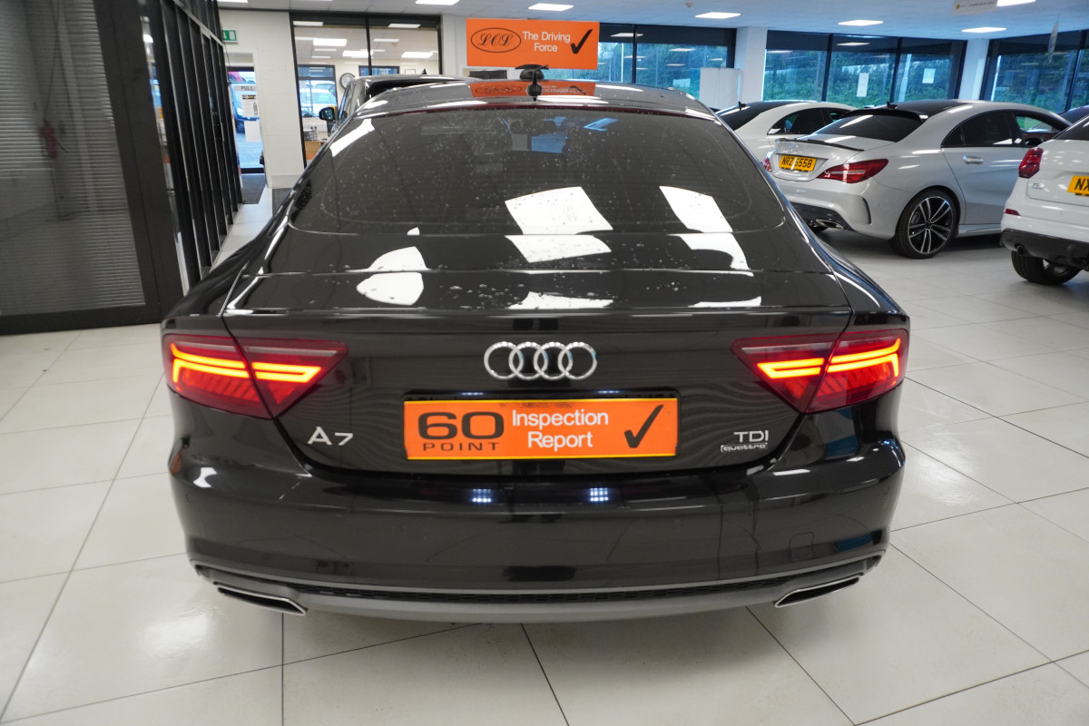 2013 AUDI A7 3.0 TDi QUATTRO 204 BHP BLACK EDITION AUTOMATIC with BLACK LEATHER & SAT NAV (5 SEATER)