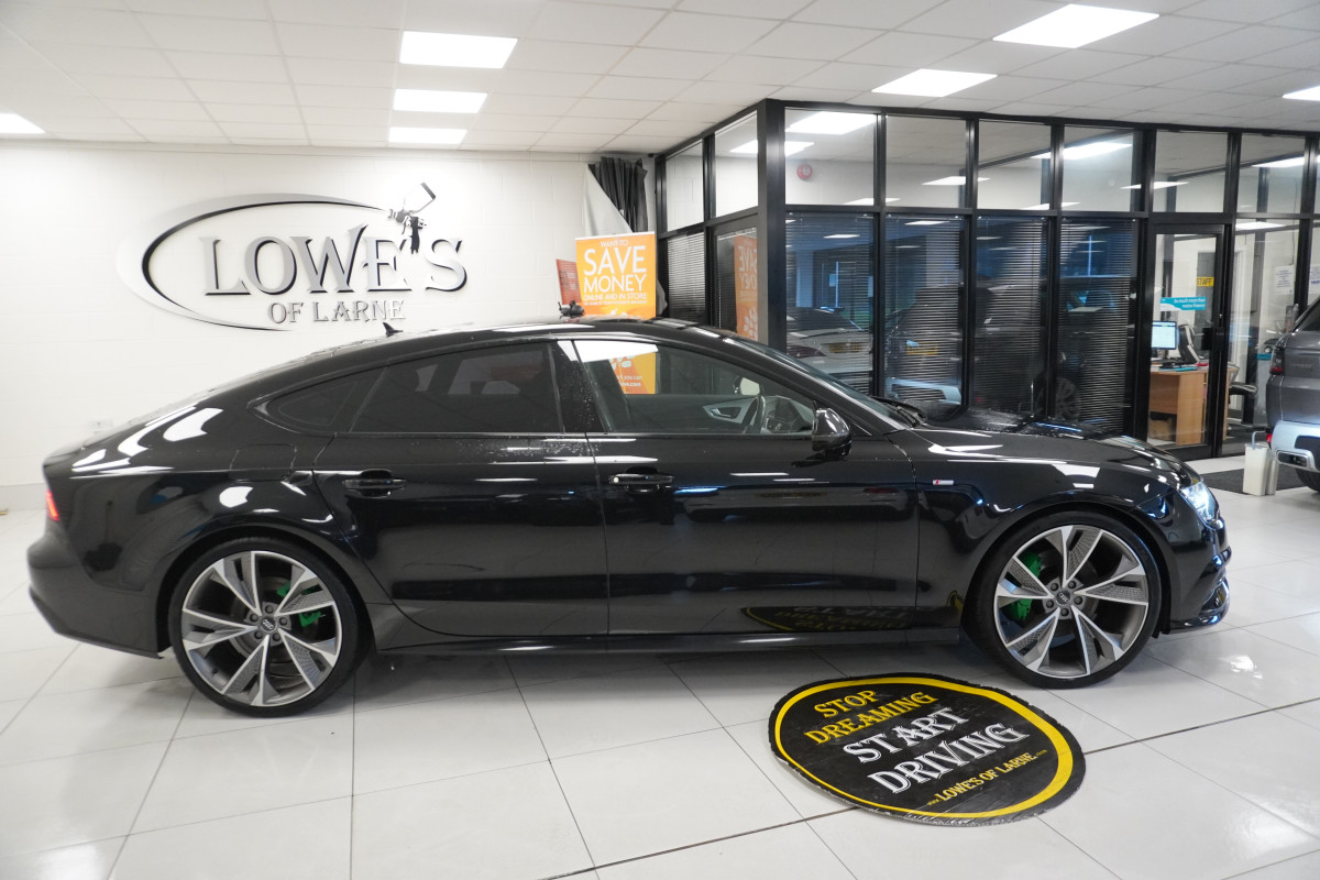 2013 AUDI A7 3.0 TDi QUATTRO 204 BHP BLACK EDITION AUTOMATIC with BLACK LEATHER & SAT NAV (5 SEATER)