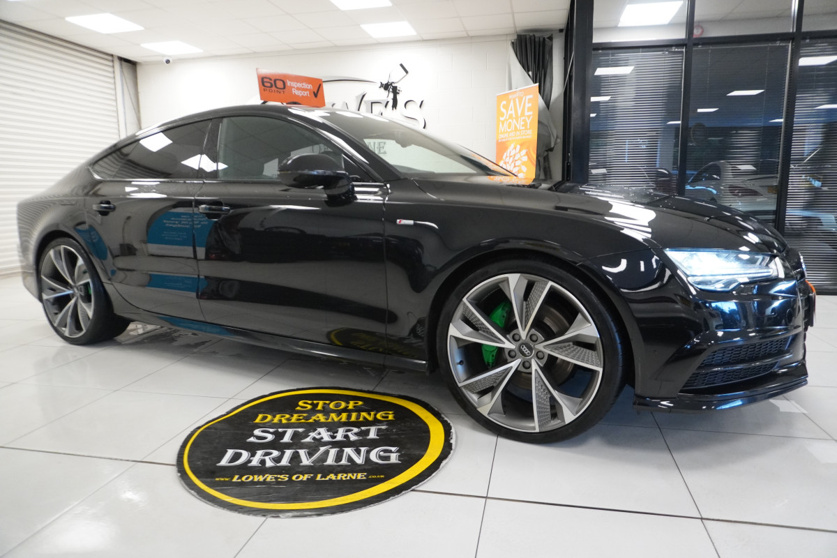 2013 AUDI A7 3.0 TDi QUATTRO 204 BHP BLACK EDITION AUTOMATIC with BLACK LEATHER & SAT NAV (5 SEATER)