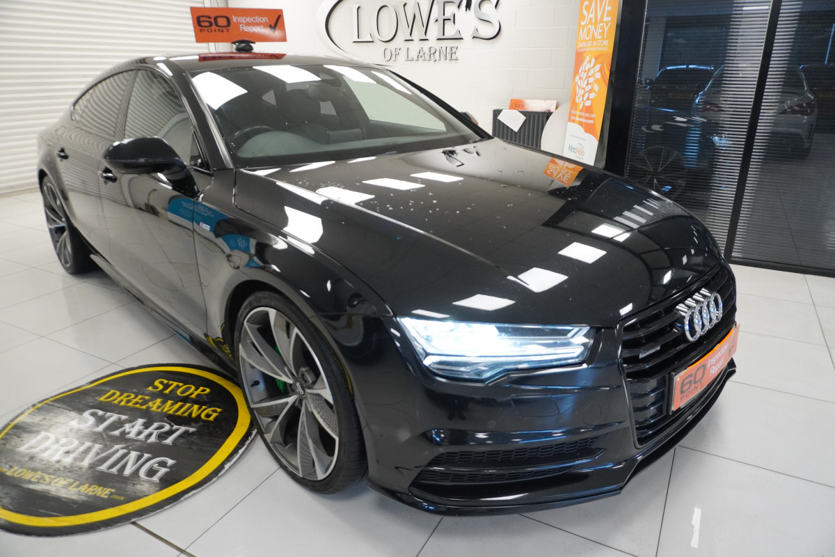 2013 AUDI A7 3.0 TDi QUATTRO 204 BHP BLACK EDITION AUTOMATIC with BLACK LEATHER & SAT NAV (5 SEATER)