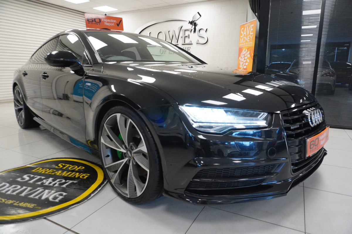 2013 AUDI A7 3.0 TDi QUATTRO 204 BHP BLACK EDITION AUTOMATIC with BLACK LEATHER & SAT NAV (5 SEATER)
