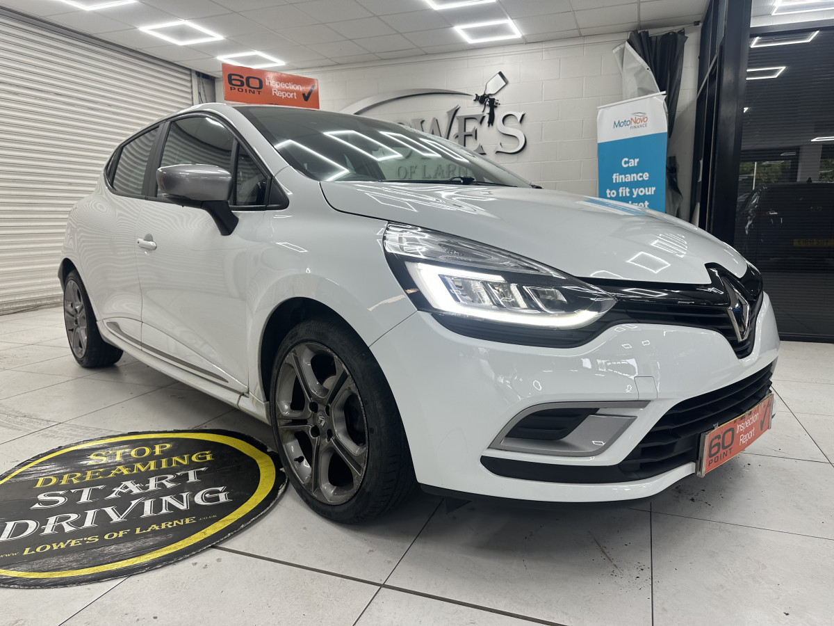 2018 (NOV) RENAULT CLIO 1.5 DCi GT LINE with ONLY 38,000 MILES — BLACK LEATHER & SAT NAV