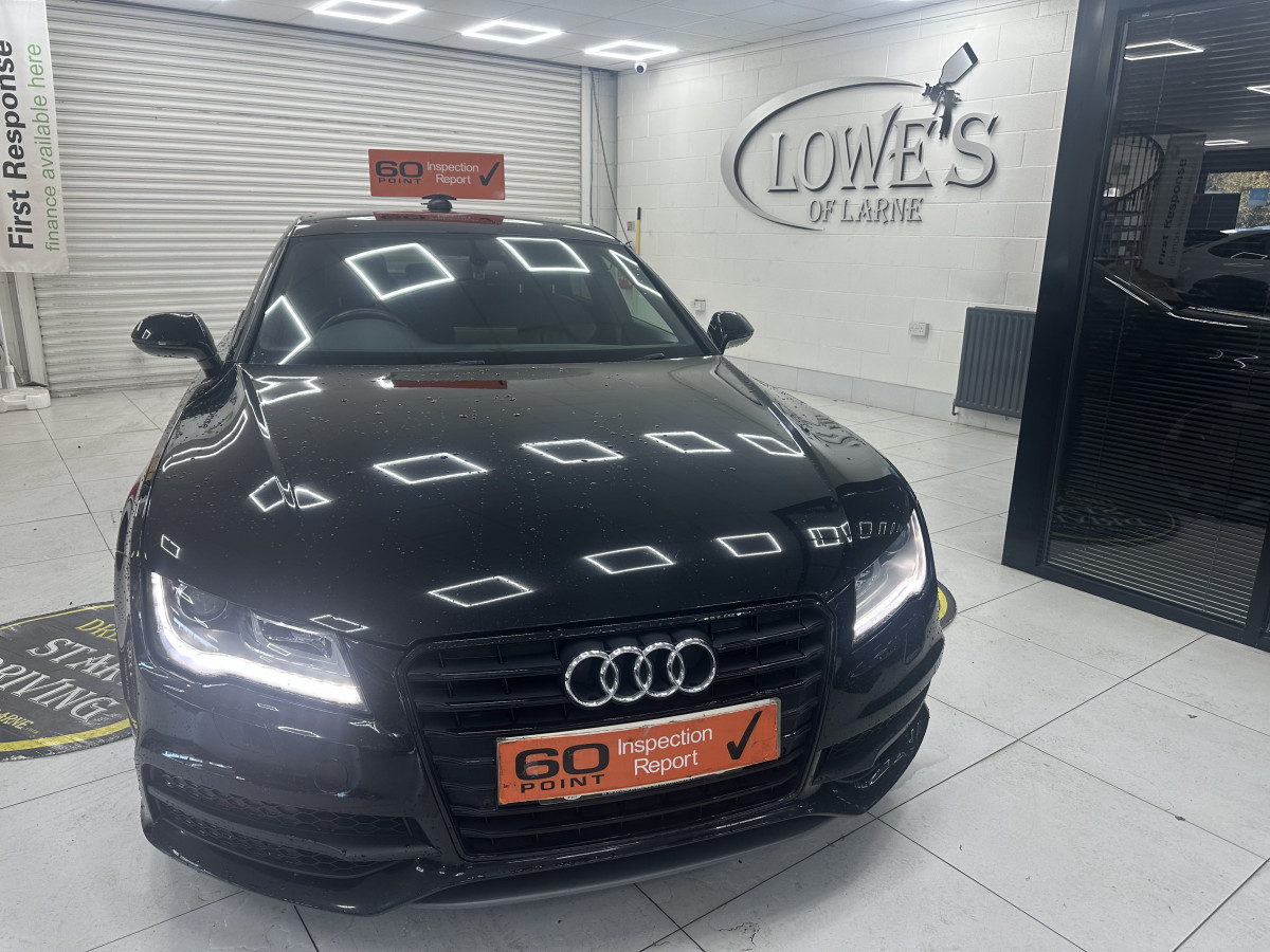 2013 AUDI A7 3.0 TDi QUATTRO 204 BHP BLACK EDITION AUTOMATIC with BLACK LEATHER & SAT NAV