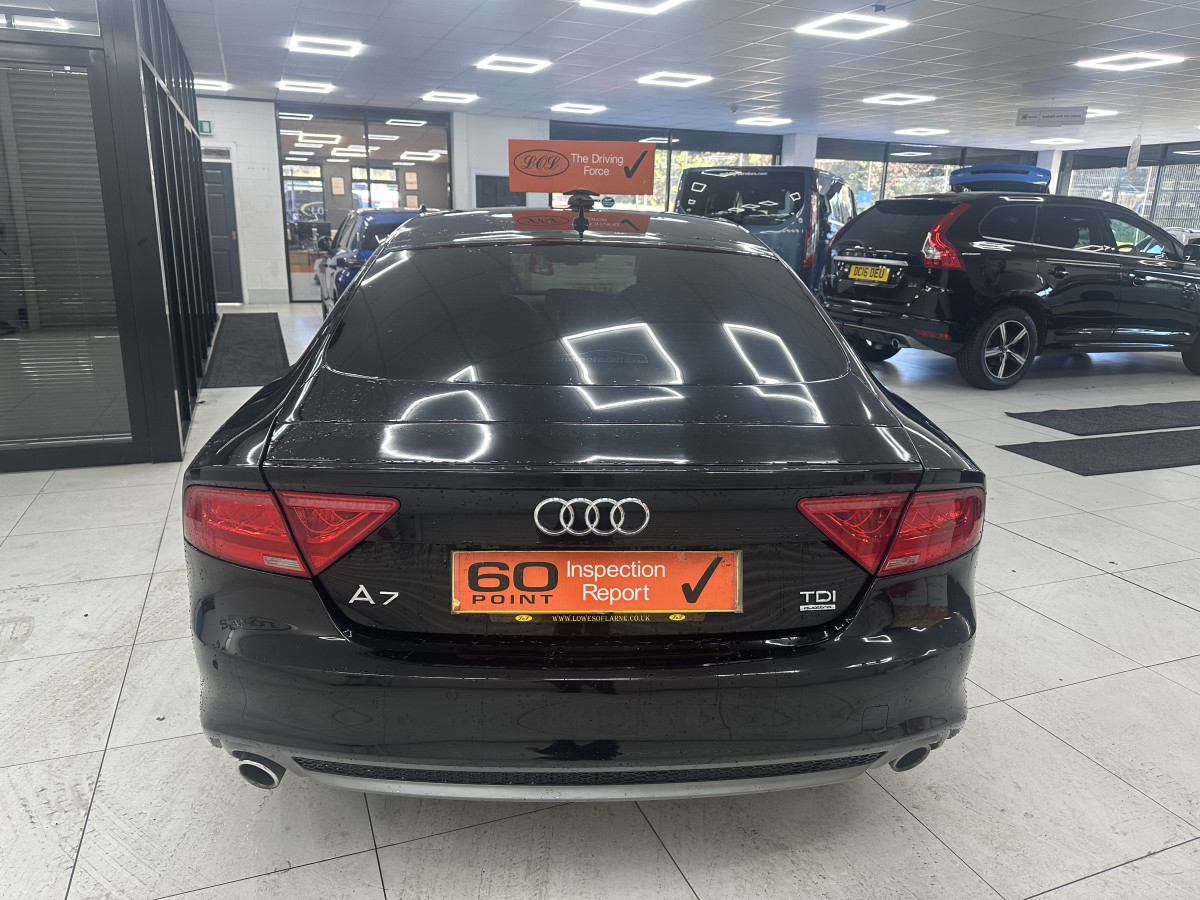 2013 AUDI A7 3.0 TDi QUATTRO 204 BHP BLACK EDITION AUTOMATIC with BLACK LEATHER & SAT NAV