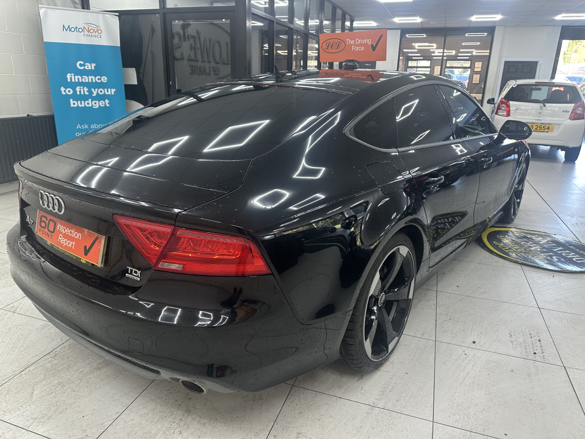 2013 AUDI A7 3.0 TDi QUATTRO 204 BHP BLACK EDITION AUTOMATIC with BLACK LEATHER & SAT NAV
